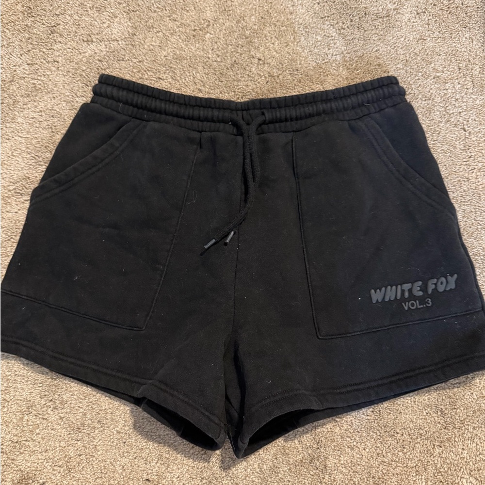 White Fox Women's Black Athletic Shorts